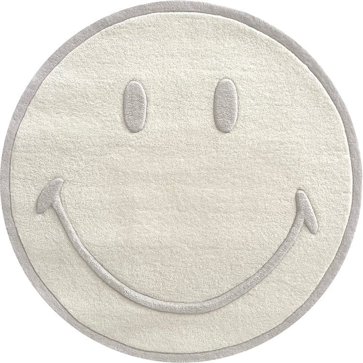 Maison Deux Smiley Rug - White - Small