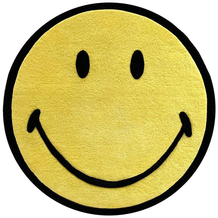 Maison Deux Smiley Rug - Yellow - Small