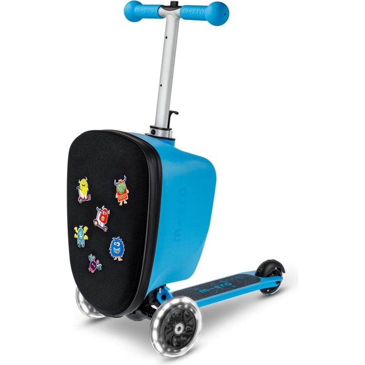 Micro Kickboard Micro Scooter Luggage Junior LED Patch & Play - Blue