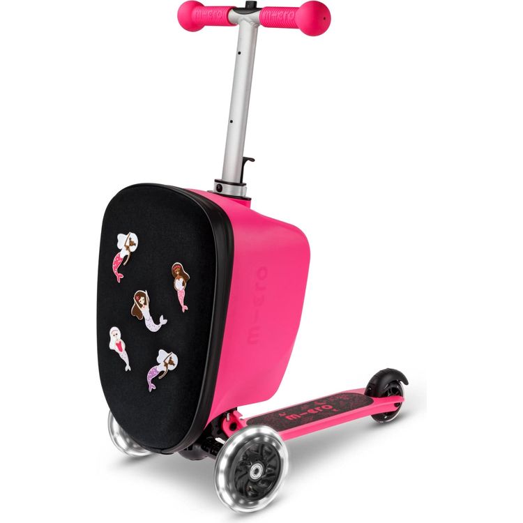 Micro Kickboard Micro Scooter Luggage Junior LED Patch & Play - Pink