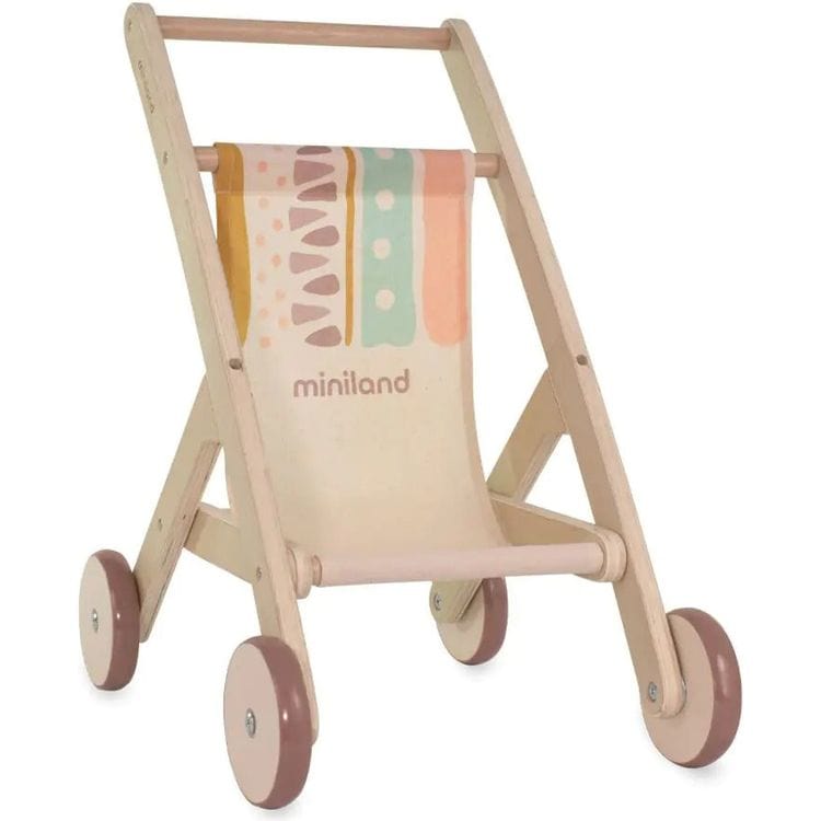 miniland Wooden Doll Stroller