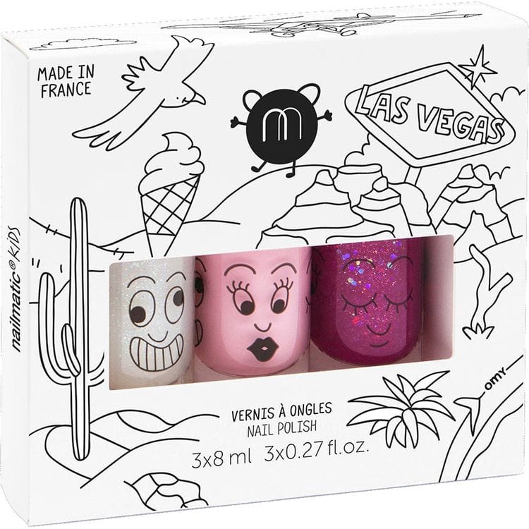 Nailmatic Las Vegas Nail Polish 3 Pack for Kids