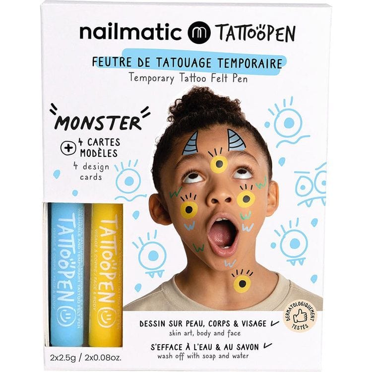 Nailmatic Monster Tattoo Pen Set for Kids