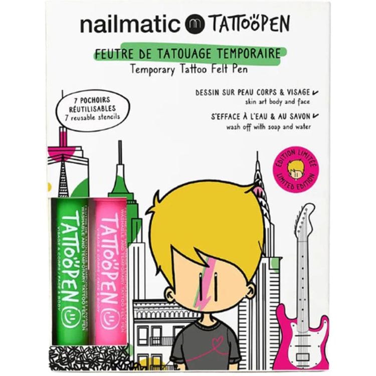 Nailmatic NYC Temporary Tattoo Pen Set for Kids