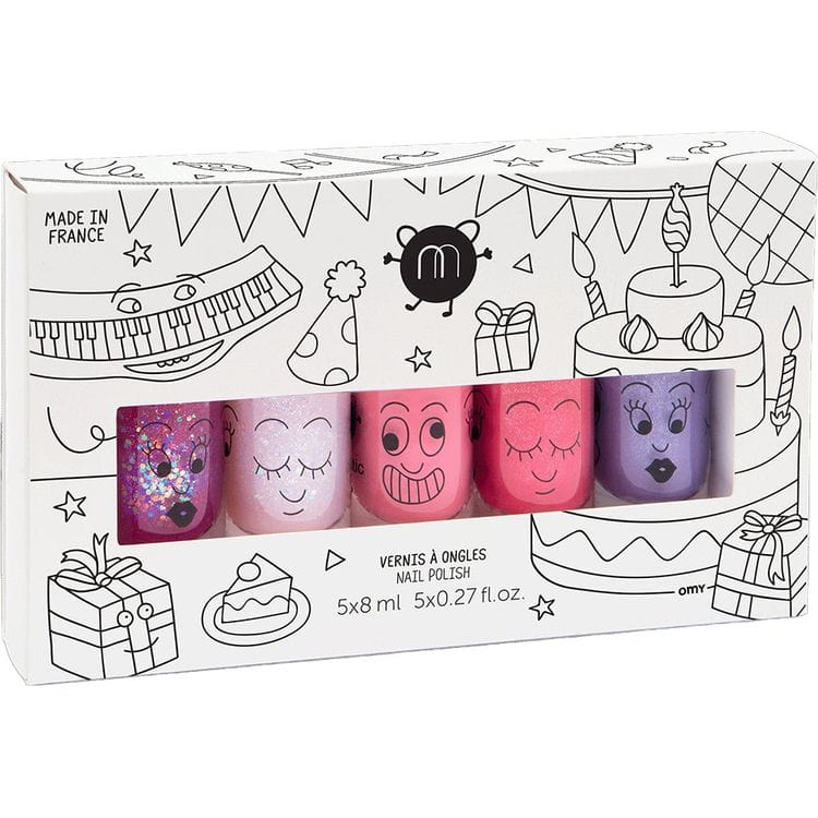 Nailmatic Party Nail Polish Set of 5 for Kids