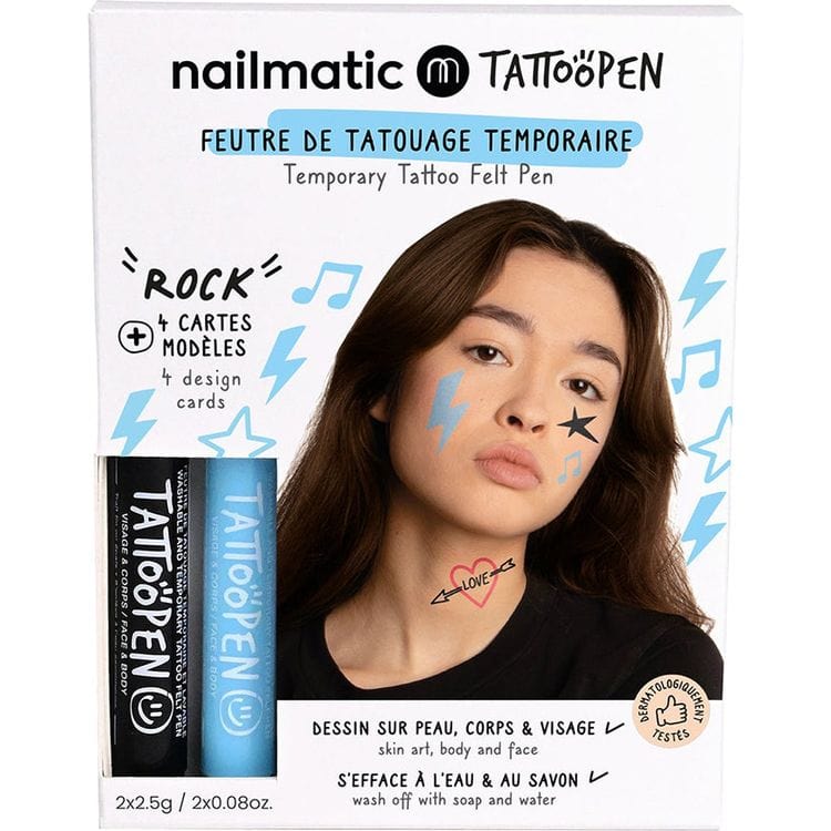 Nailmatic Rock 'N Roll Tattoo Pen Set for Kids