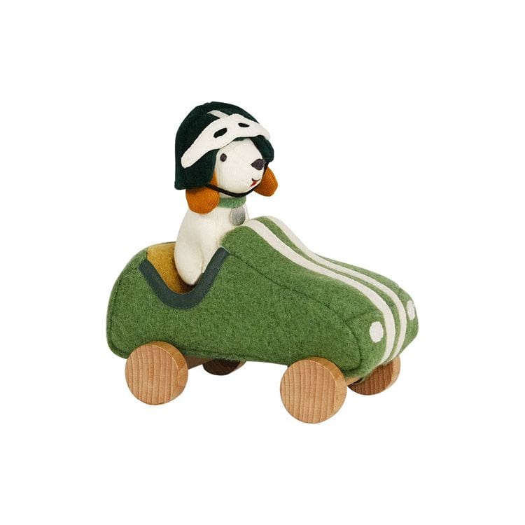 Olli Ella Holdie Dog-Go - Racer Boy - Green