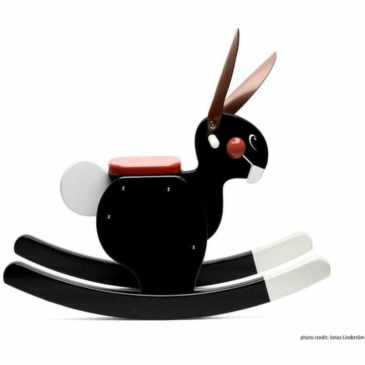 Playsam Wooden Rabbit Rocker - Black