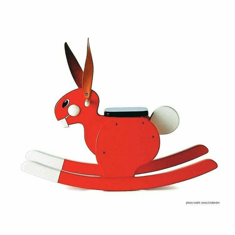 Playsam Wooden Rabbit Rocker - Red