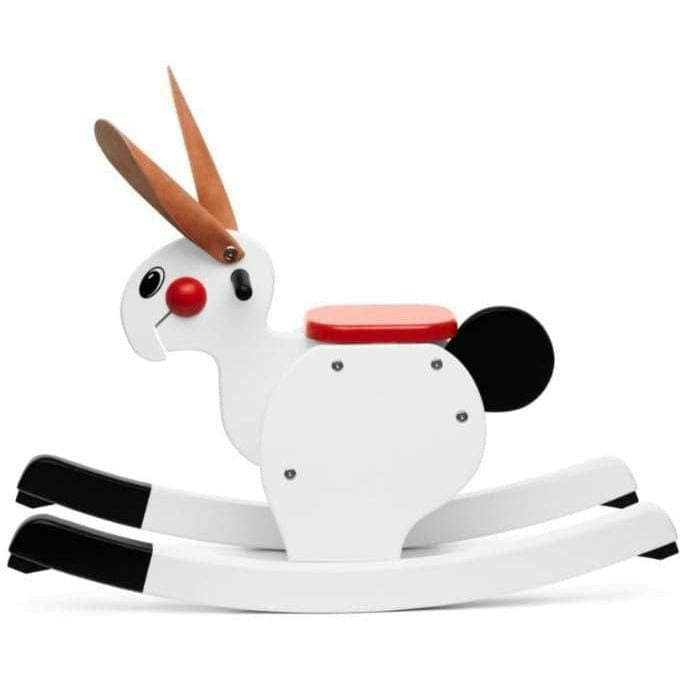 Playsam Wooden Rabbit Rocker - White