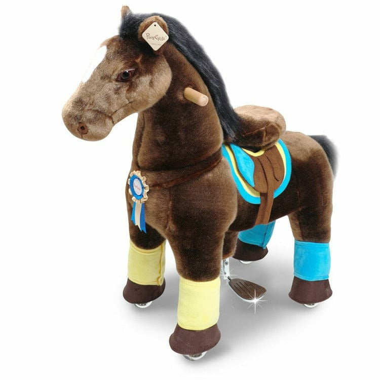 PonyCycle, Inc. Chocolate Brown Ride-On Horse 4-9