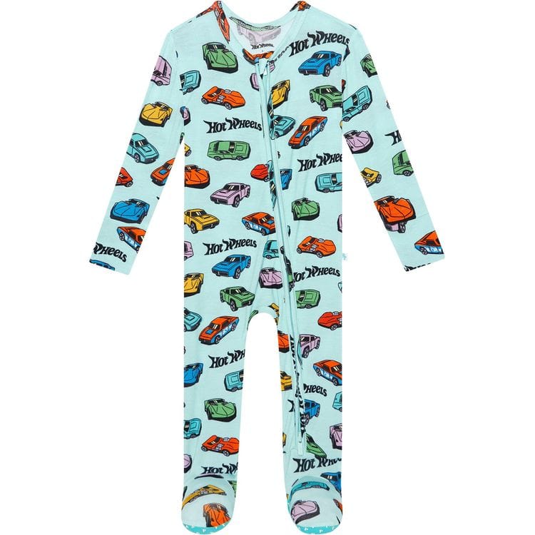 Posh Peanut Retro Hot Wheels - Footie Zippered One Piece