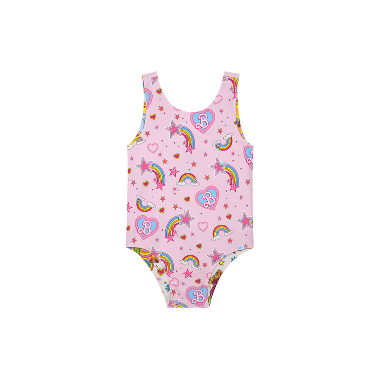 Posh Peanut Barbie Star Power - Kids Reversible One Piece Swimsuit