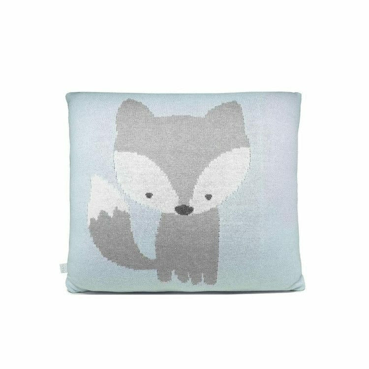 Rian Tricot Light Blue Fox Pillow