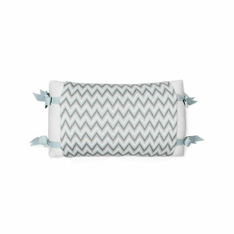 Rian Tricot Blue/Gray Crib Apron