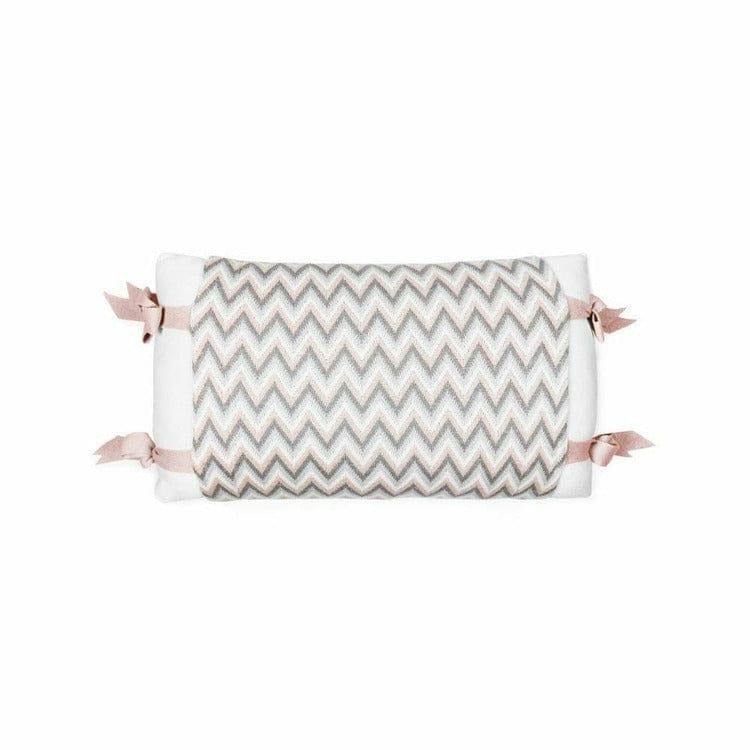 Rian Tricot Pink/Gray Crib Apron