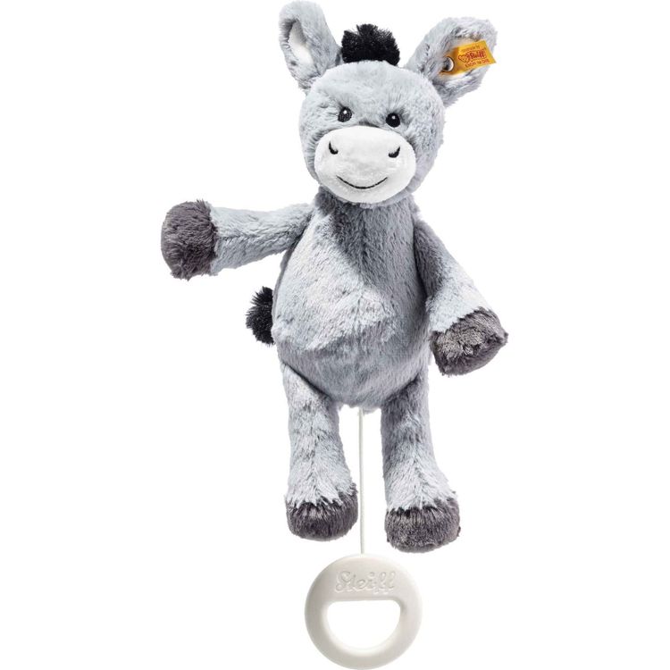 Steiff North America, Inc. Soft Cuddly Friends Dinkie donkey music box