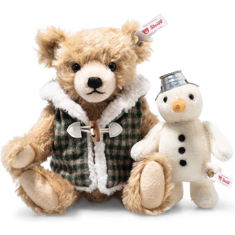 Steiff North America, Inc. Winter Teddy Bear with Snowman - 2024 Limited Edition