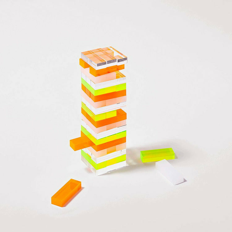 Sunnylife Mini Lucite Jumbling Tower Limited Edition Neon