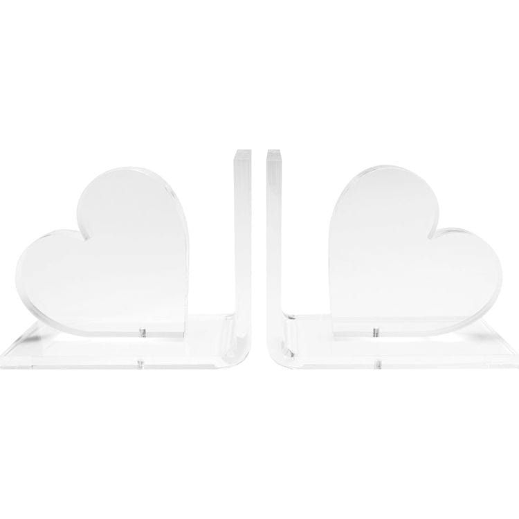 Tara Wilson Designs Heart Bookends - Clear