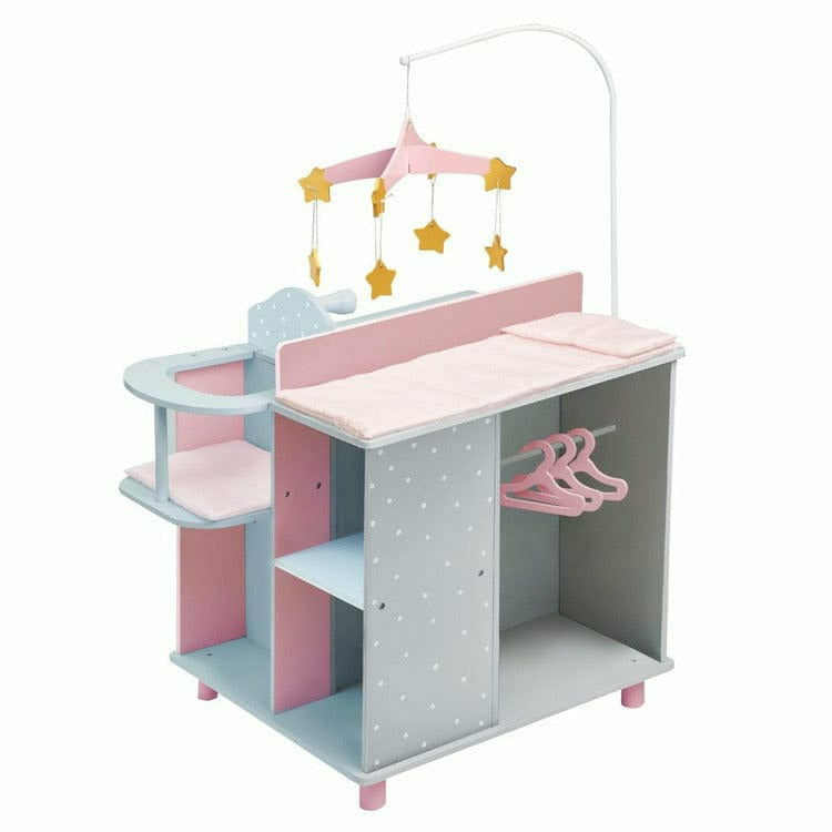 Teamson Kids Polka Dots Princess Baby Doll Changing Station