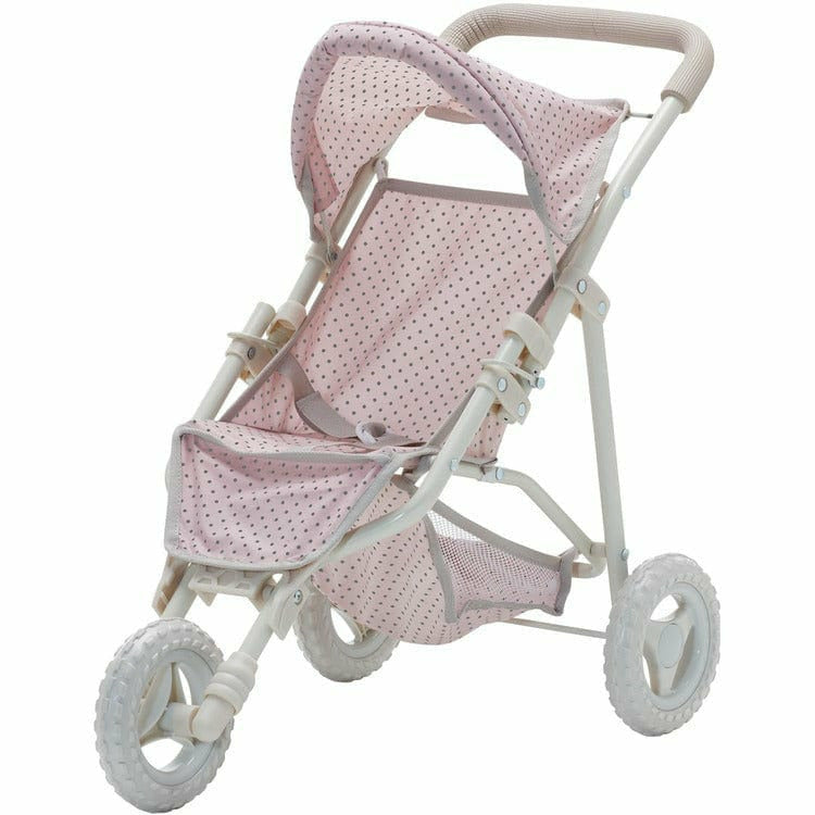 Teamson Kids Polka Dots Princess Baby Doll Jogging Stroller - Pink