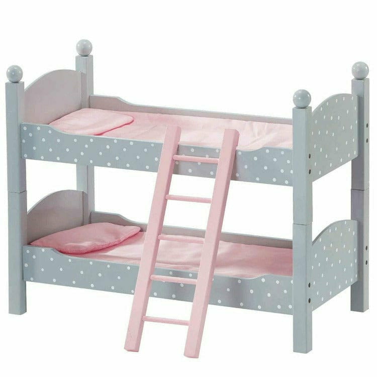 Teamson Kids Polka Dots Princess Double Bunk Bed for 18