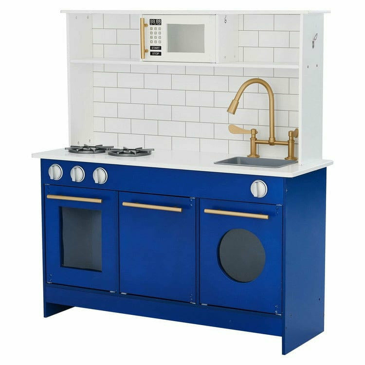 Teamson Kids Little Chef Berlin Modern Play Kitchen - White / Blue