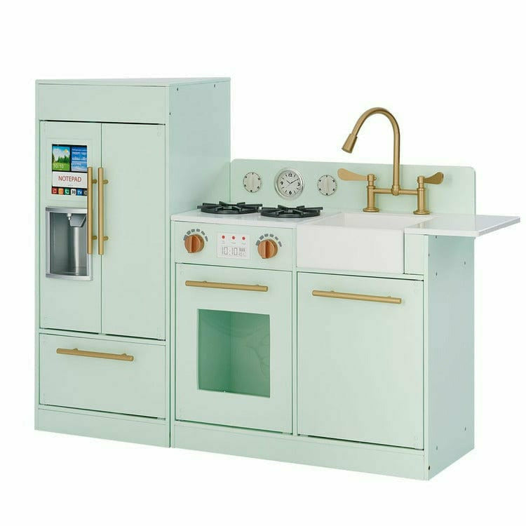 Teamson Kids Teamson Kids Little Chef Charlotte 2-Piece Modular Wooden Play Kitchen, Mint