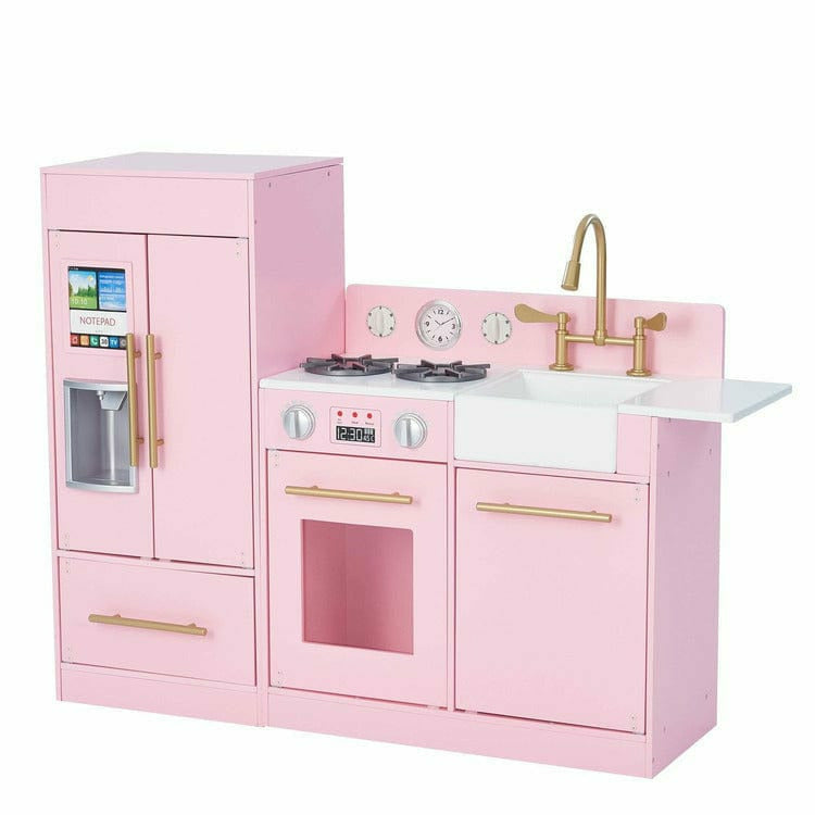 Teamson Kids Teamson Kids Little Chef Charlotte 2-Piece Modular Wooden Play Kitchen, Pink