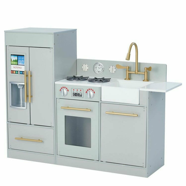 Teamson Kids Teamson Kids Little Chef Charlotte Modern Modular Wooden Play Kitchen, Grey/Gold