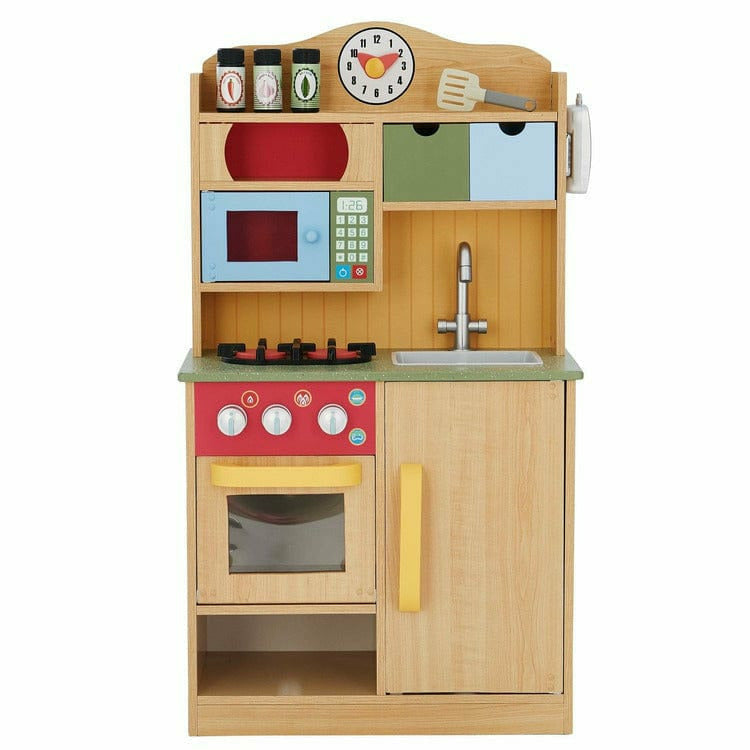 Teamson Kids Little Chef Florence Classic Play Kitchen - Wood Grain