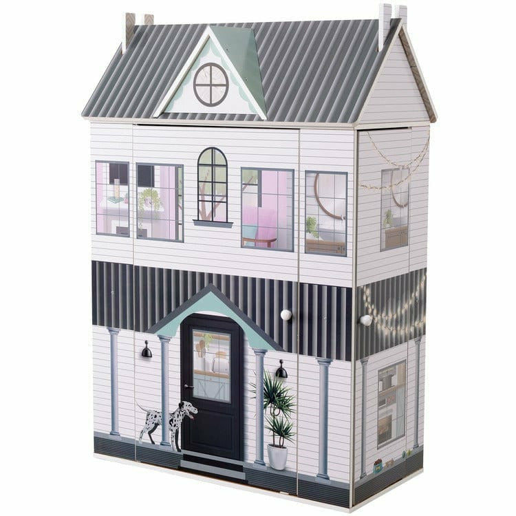 Teamson Kids Dreamland 3 Side Open Farmhouse Dollhouse - Muti-color