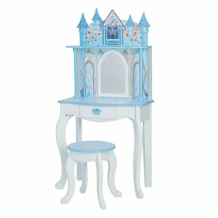 Teamson Kids Dreamland Castle Play Vanity Set - White/Ice Blue