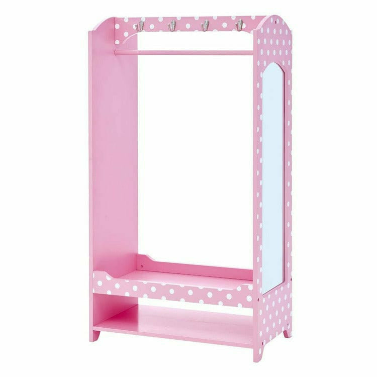 Teamson Kids Little Princess Bella Clothing Rack with Storage - Pink