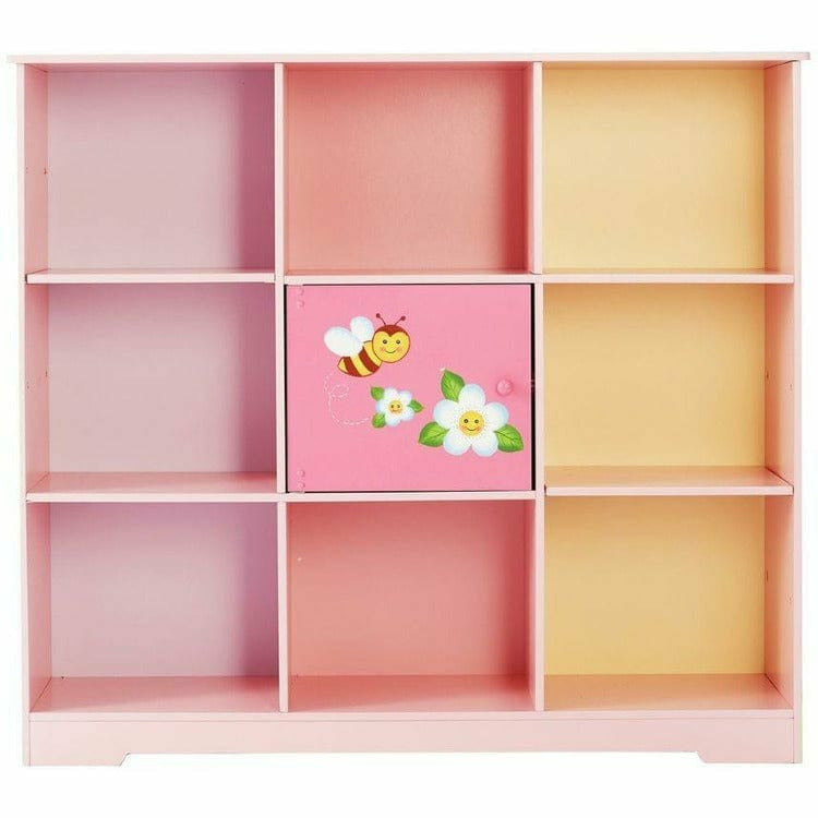 Teamson Kids Magic Garden Adjustable Cube Bookshelf