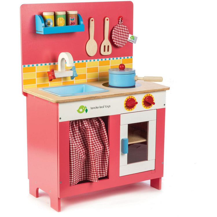 Tender Leaf Toys Wooden Cherry Pie Kitchen Play Set