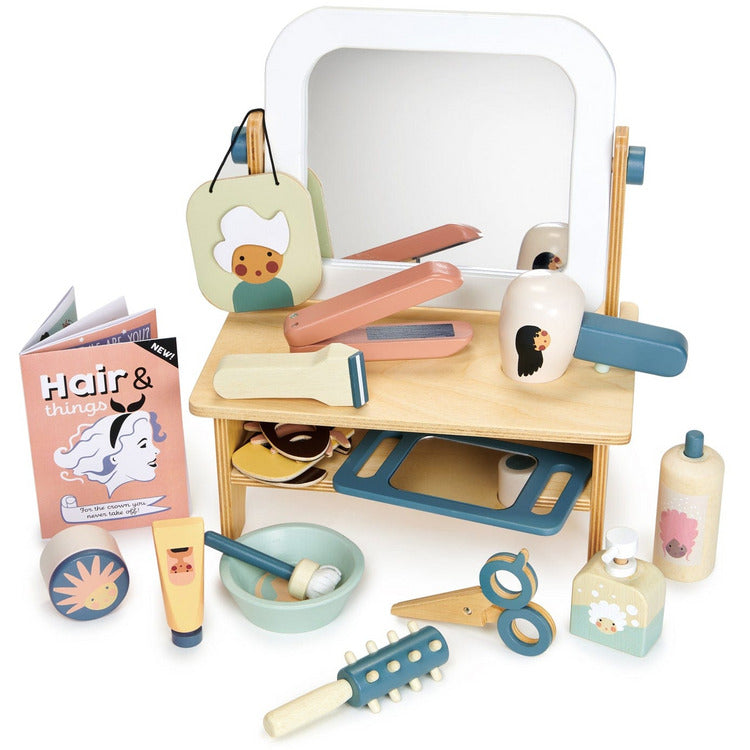 Tender Leaf Toys Wooden Hair Salon Set