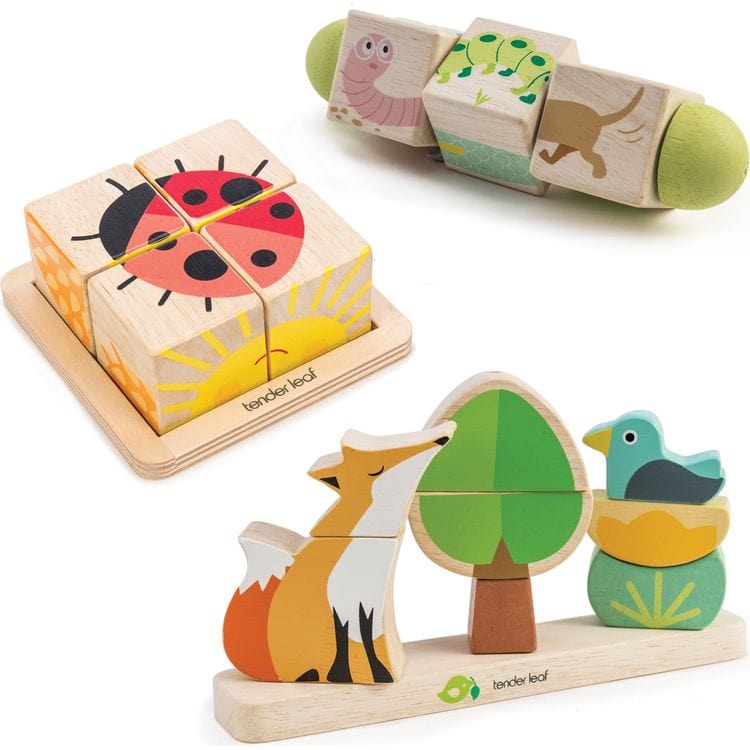 Tender Leaf Toys Infant Blocks Collection of Wood Toys