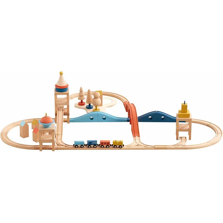 Wonder & Wise Tunnelvision Wooden Train Set