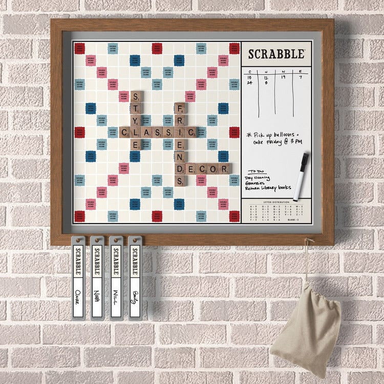 WS Game Company Scrabble Deluxe Vintage 2-in-1 Wall Edition