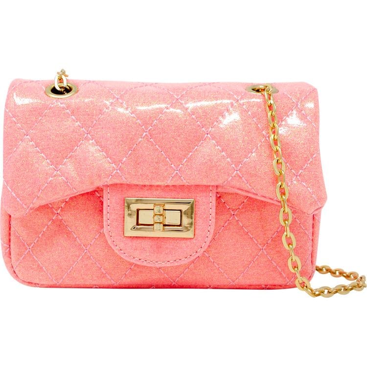 Zomi Gem Classic Quilted Sparkle Mini Purse - Bubblegum