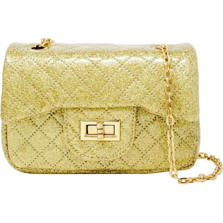 Zomi Gem Classic Quilted Sparkle Mini Purse - Gold