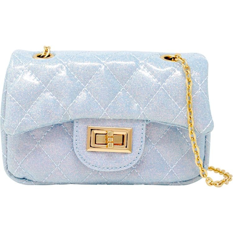 Zomi Gem Classic Quilted Sparkle Mini Purse - Sky Blue