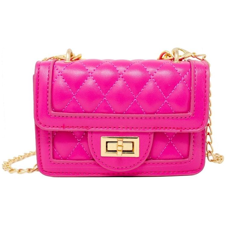 Zomi Gem Tiny Quilted Flap Handbag - Hot Pink